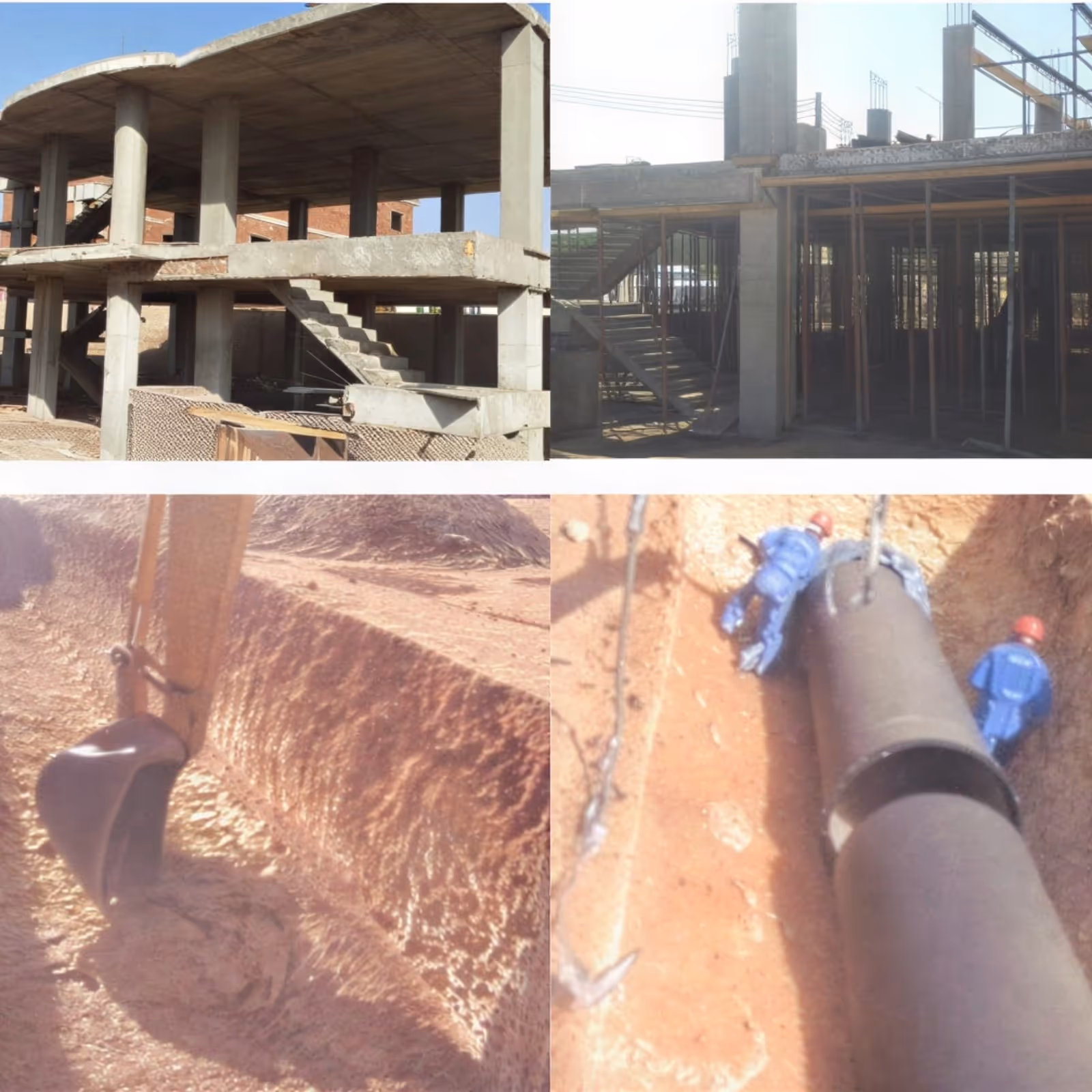 Completed Housing Fund water-drain infrastructure with concrete drainage works and finished access around the project area.